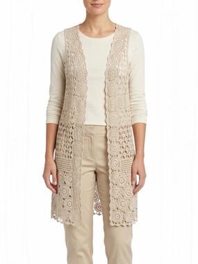Rebellion Again ($105) Cotton Crochet Lace Kimono Duster - PTP 21